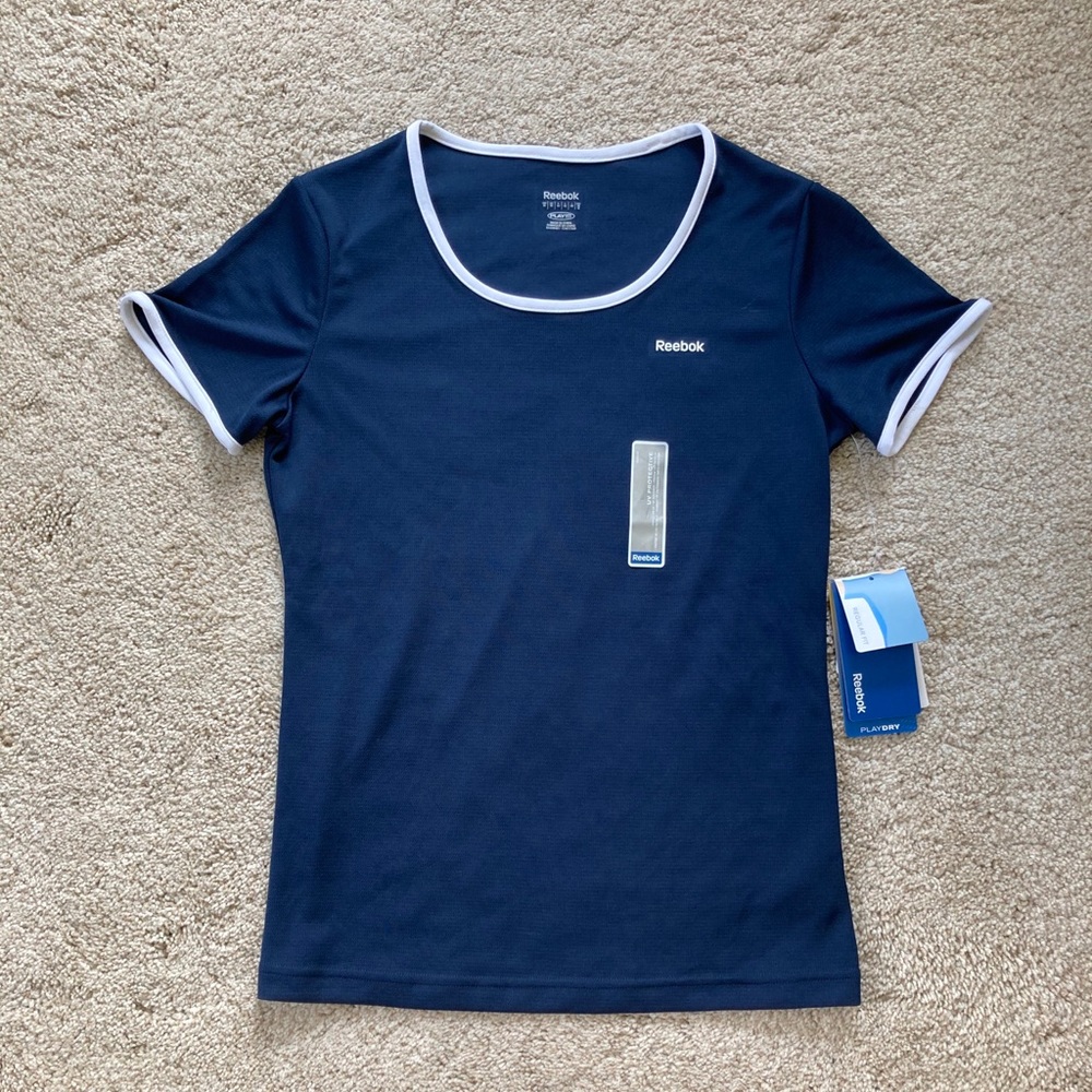 Reebok PLAYDRY Dark Blue Top Shirt
